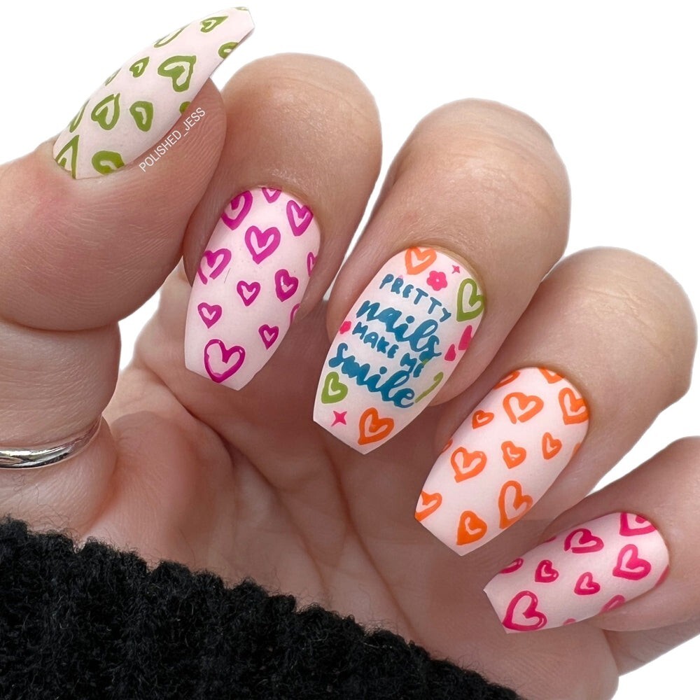 💞🧠🏥Maniology Self Love M266 Nail Stamping Plate