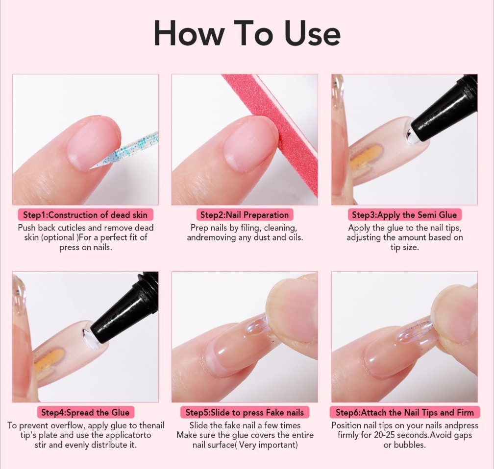 Curvlife Newly Upgraded Quick Drying 10G Semi Solid Nail Glue with 15ml Remover