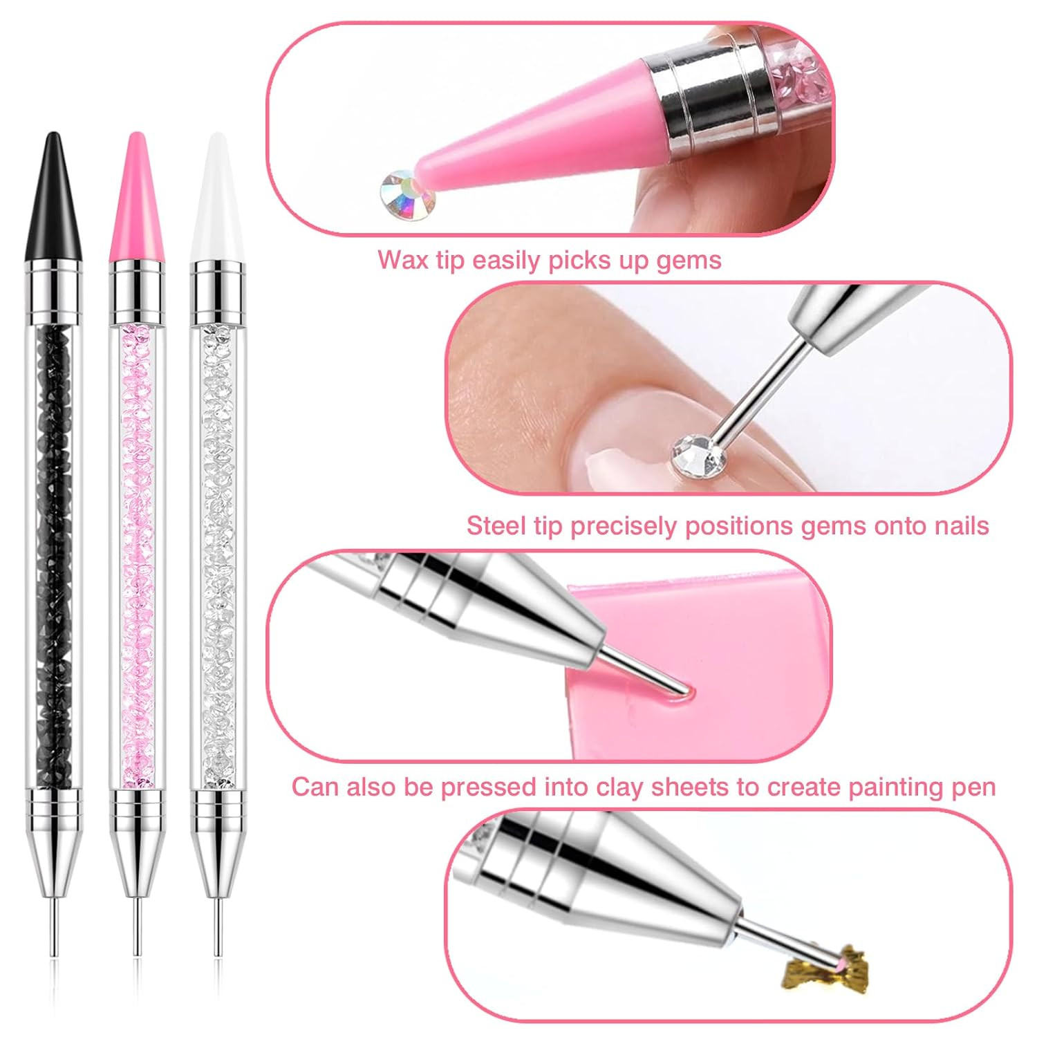 22Pcs Rhinestone Picker Tool Kit – Bedazzling Tools & Diamond Art Tools | 3 Beda