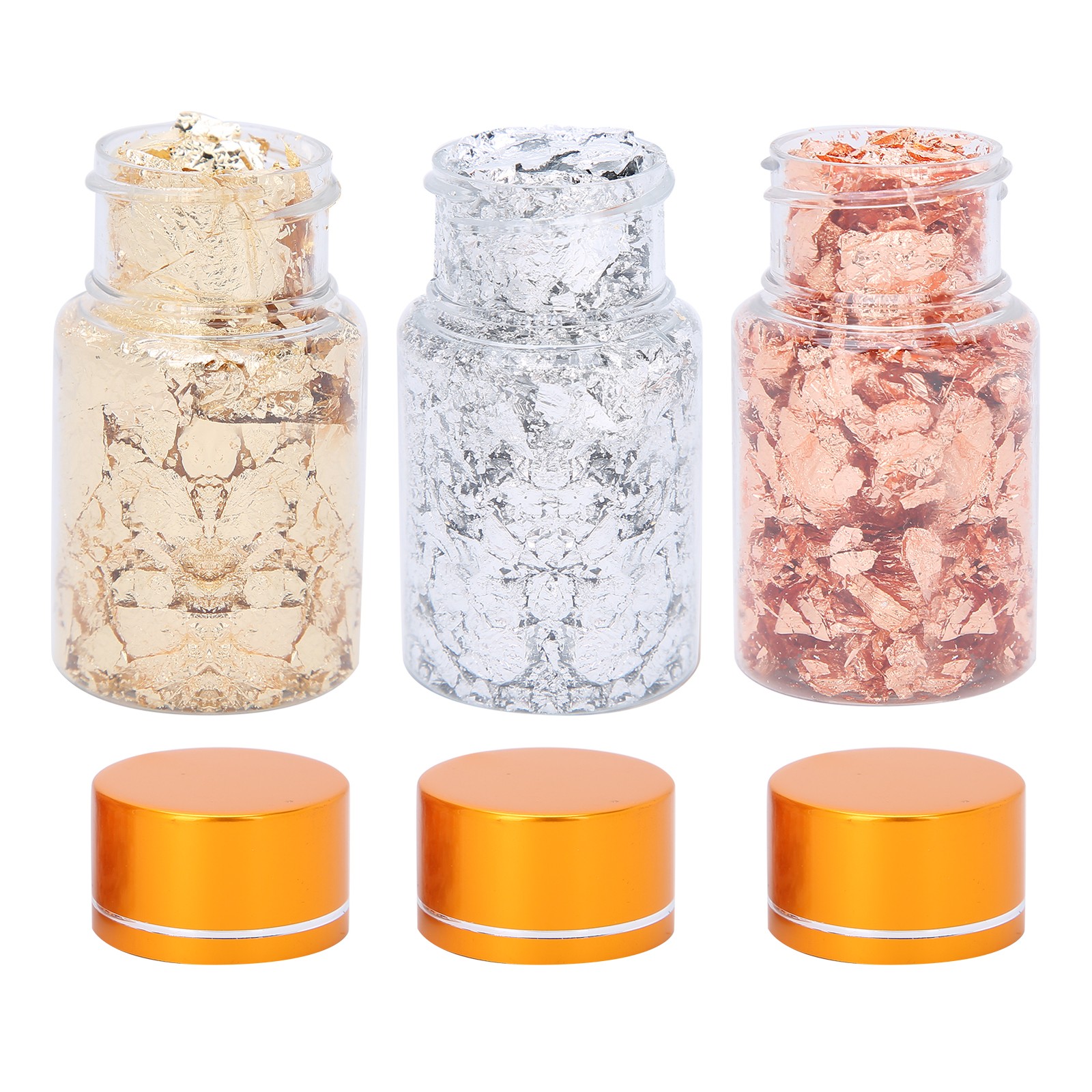 3PCS Gold Foil Flakes Set For Nail Art Painting Crafts Easy To Use
