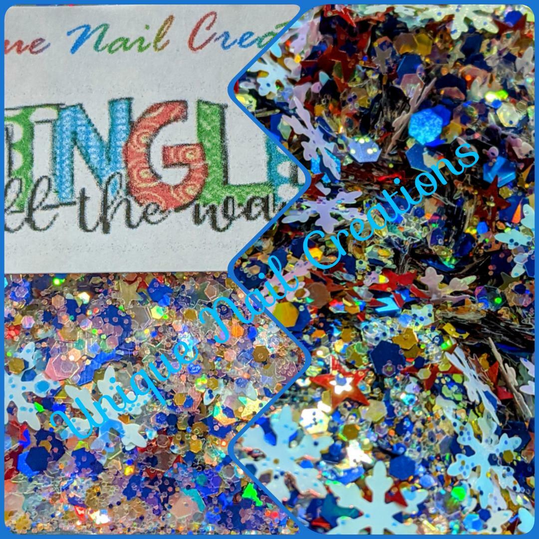 Limited Edition Glitter Mix~JINGLE A TH WAY~Nail Art/Body Glitter/festival/Slime