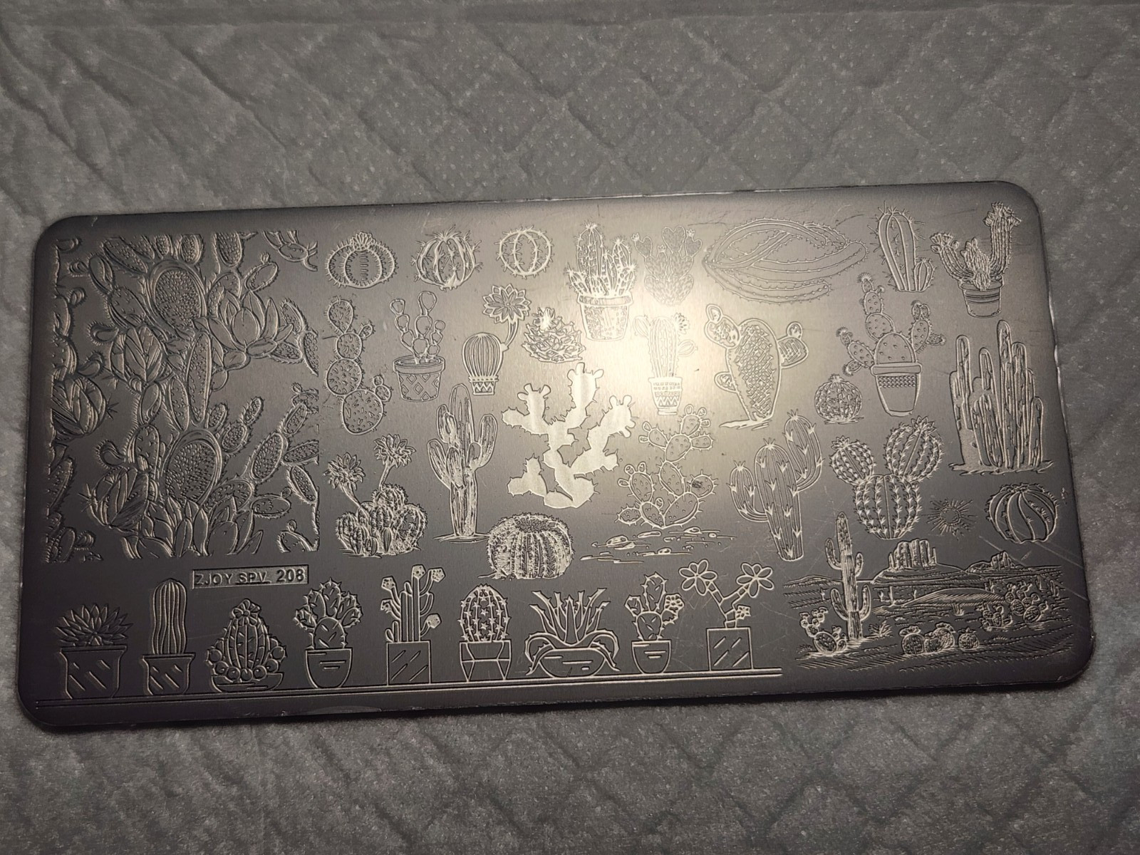 Nail Stamping Plate – Z-Joy SPV-208 – Cactus – new