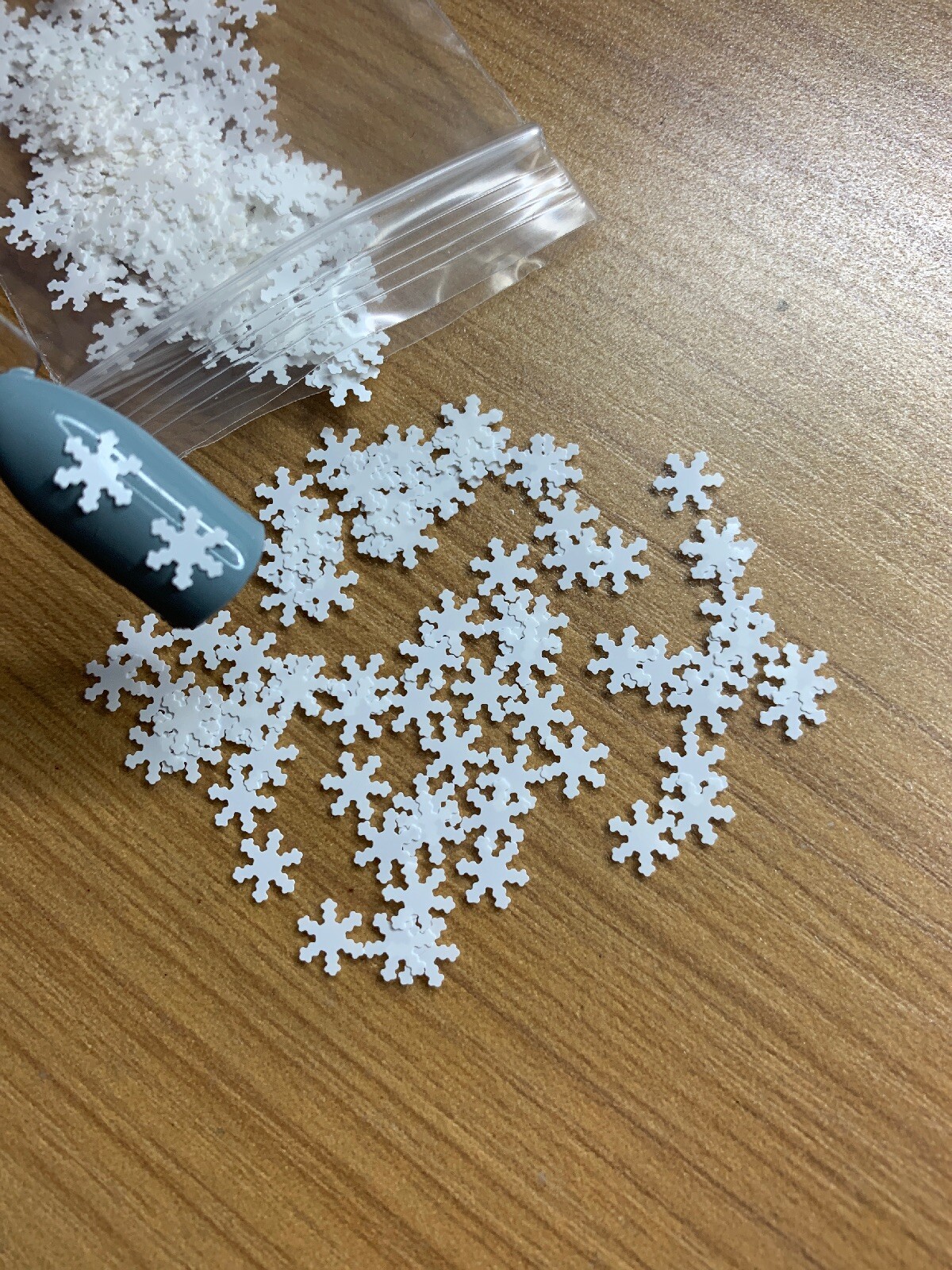 White Snowflake Nail Glitter | 1 TSP | Gel Nail Art & Acrylic