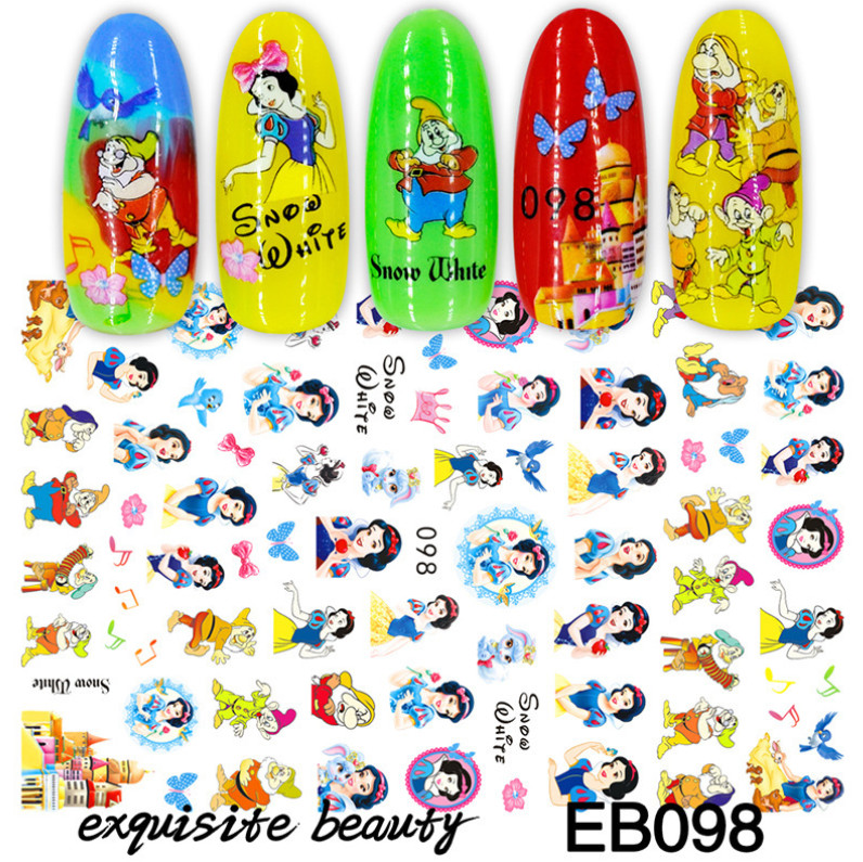 3D Disney Princess Barbie Frozen Nail Art Stickers Self-Adhesive NH26