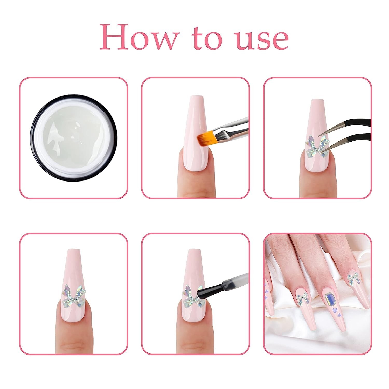 200+ PCS Nail Art Rhinestone Kit, Multi-Shape Nail Rhinestones, Butterfly Drill