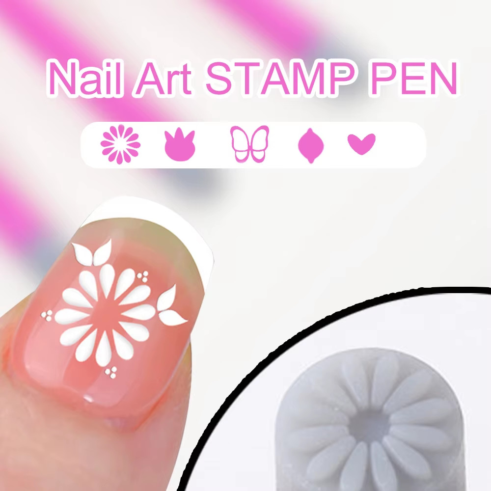 5/10Pcs Set Nail Art Stamp Pen DIY Floral Butterfly Nail Graffiti Nail Dotting T