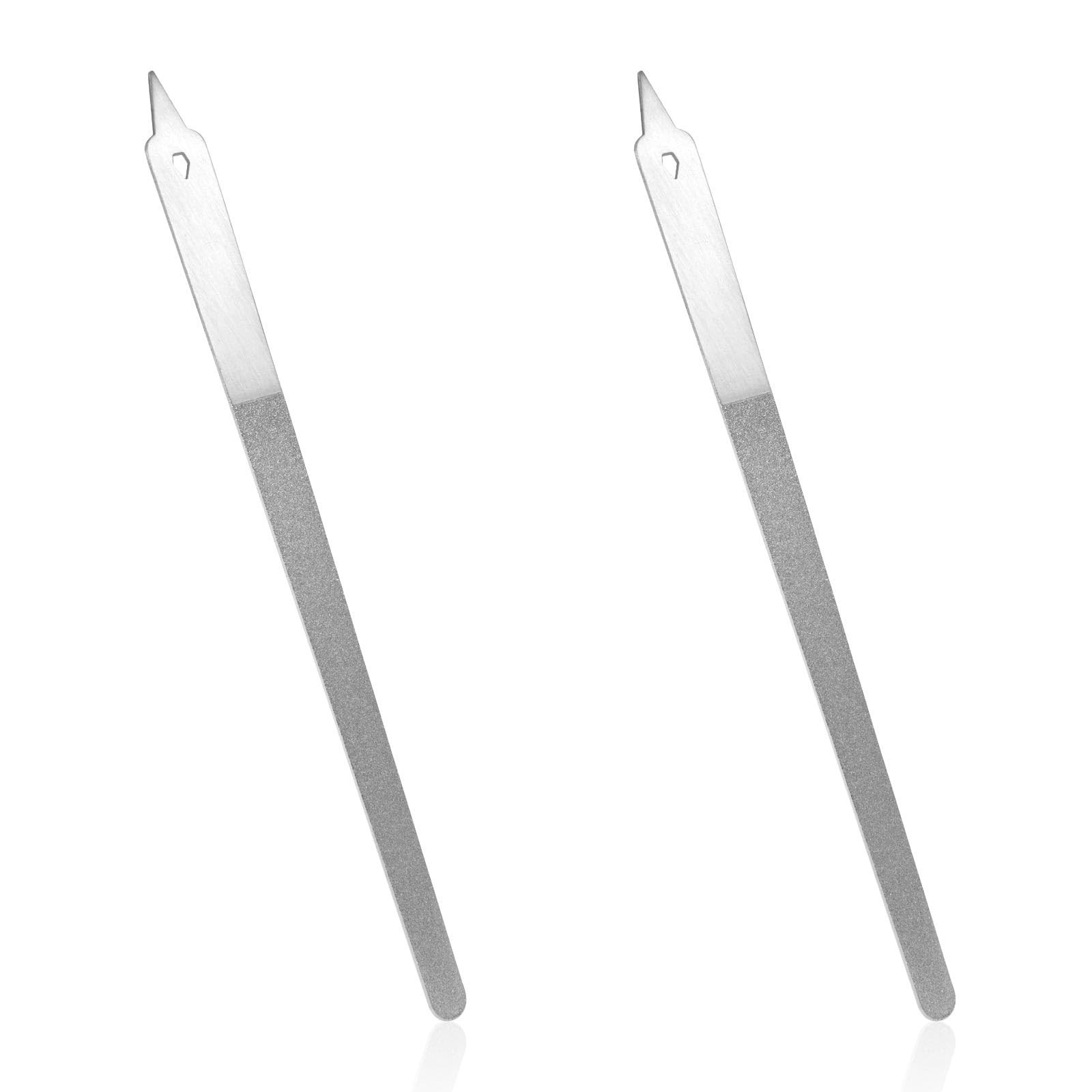 2pcs Diamond Dust Double Sided Deb Nail Files, Stainless Steel Toe Nail Files…