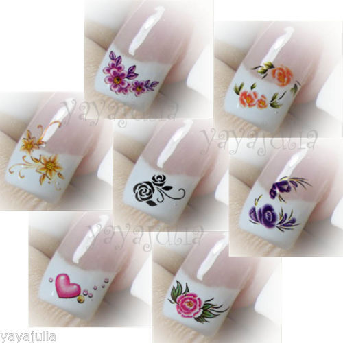 30 Nail Art Decal Water Slide Transfer Temporary Tattoos Stickers Wholesale