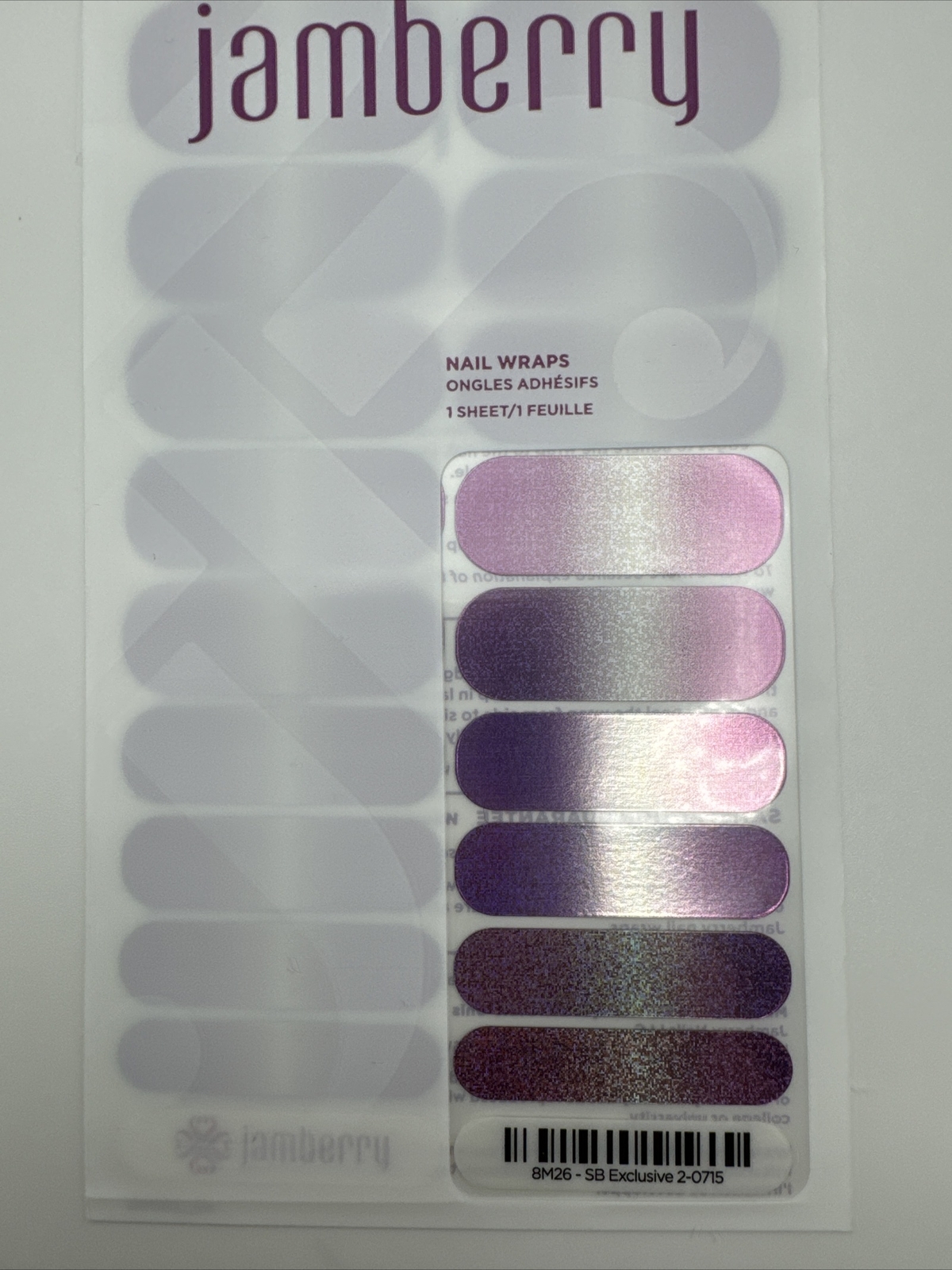 Jamberry Nail Wraps Style Box Exclusive 0715 Full sheet (holographic)