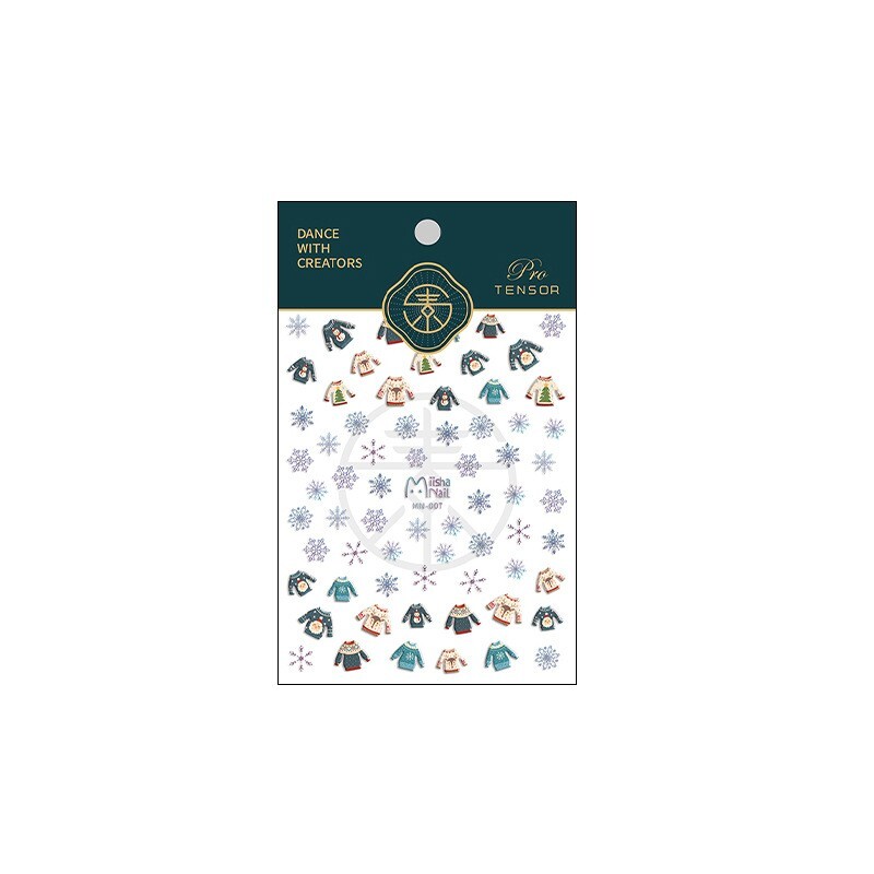 Festive Winter Nail Stickers, Snowflakes Nail Art Decals, Christmas (400)