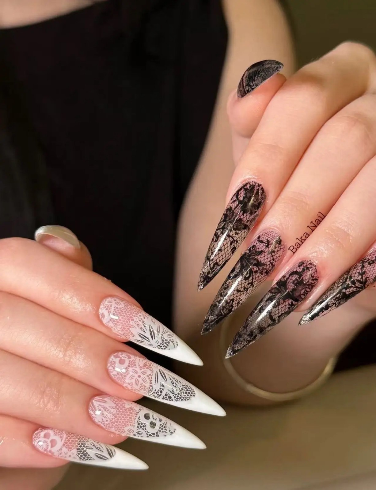 Lace Transfer Foil – Nail Art Styling Tools – Black White Designs