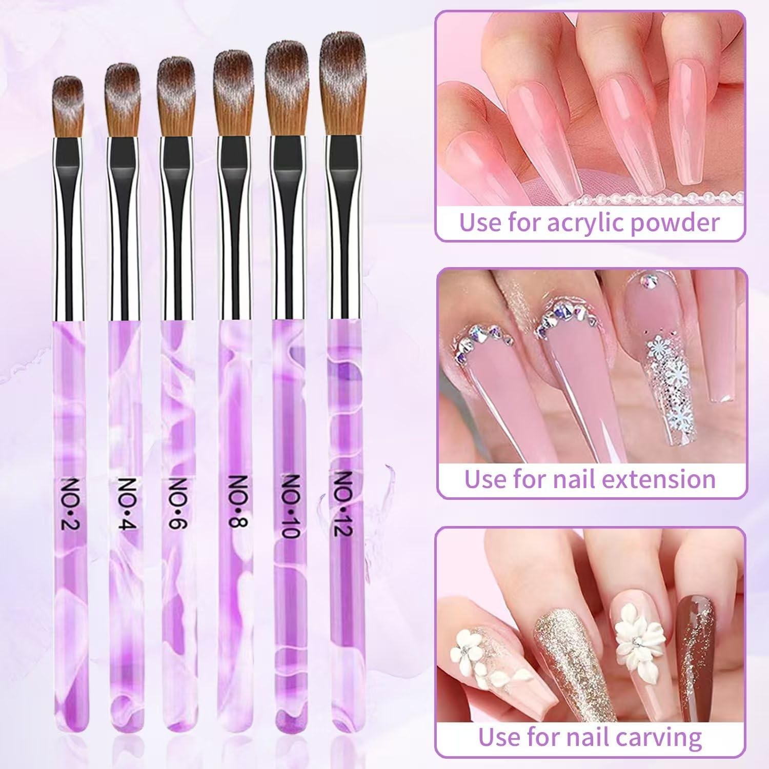 28PCS Nail Art Brush Set – Acrylic Gel Brushes, Liner & Dotting Tools, Manicure