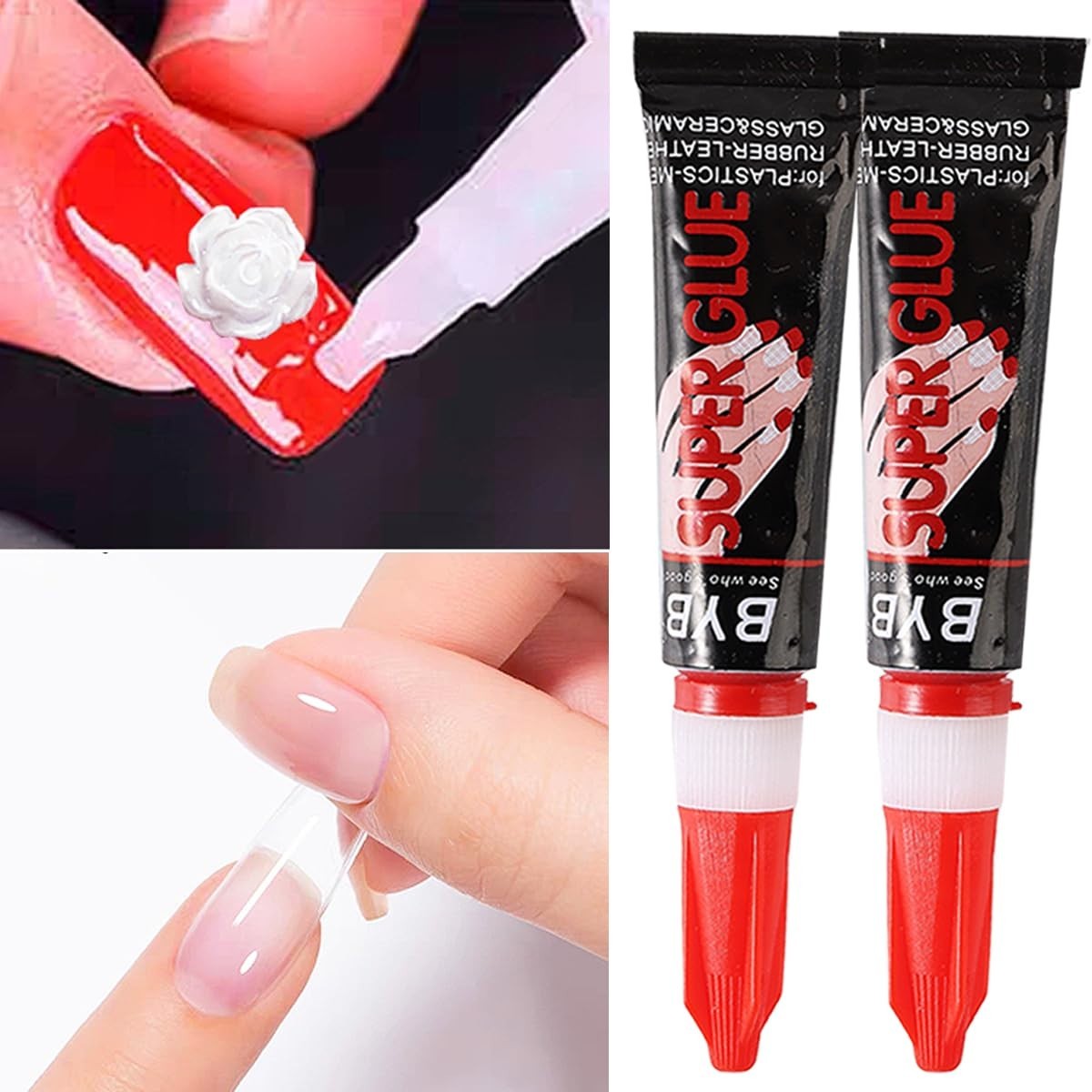 Nail Glue, Super Nail Glue for Acrylic Nails, Professional Nail Glue For Nail…