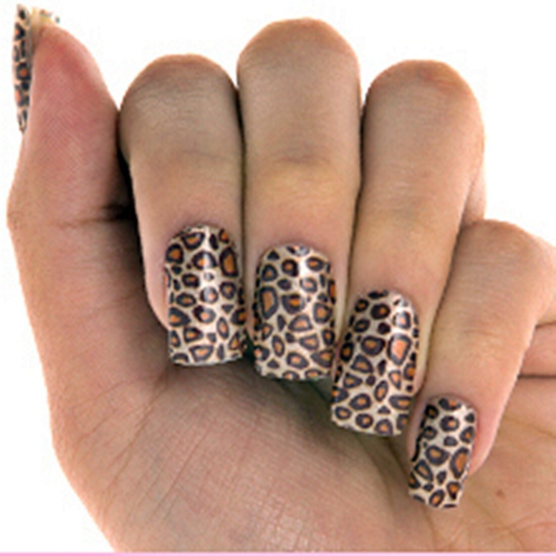 Sexy Zebra and Leopard Pattern 3D Nail Art Stickers 3pcs Korea Beauty Gift