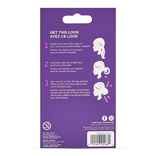 Goody Mini Spin Pins, 2 Ct, Spiral Clips for 2 Count (Pack of 1), 2