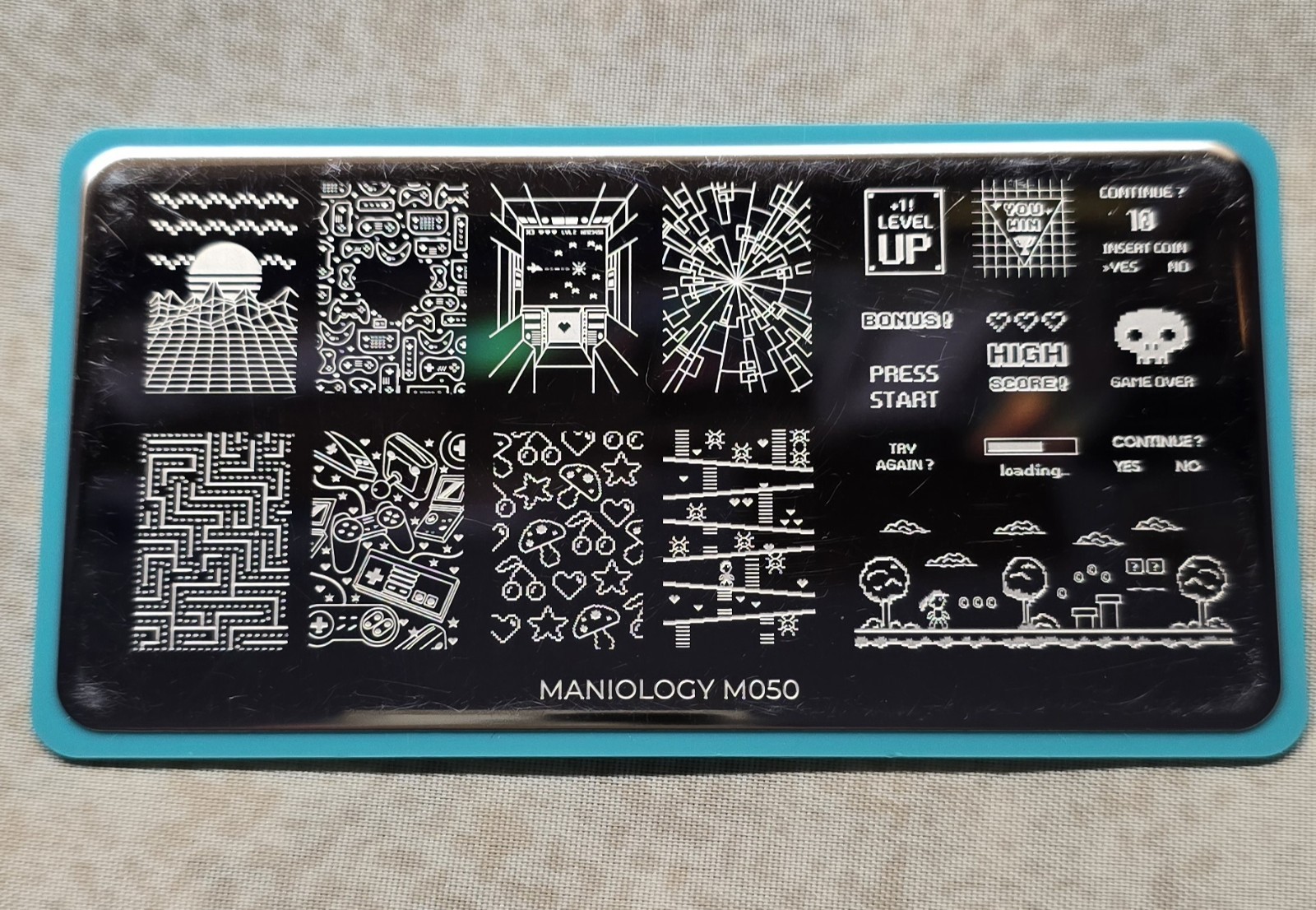 Maniology M050 Arcade Game Pacman Mario Nintendo Space Invaders Nail Stamp Plate