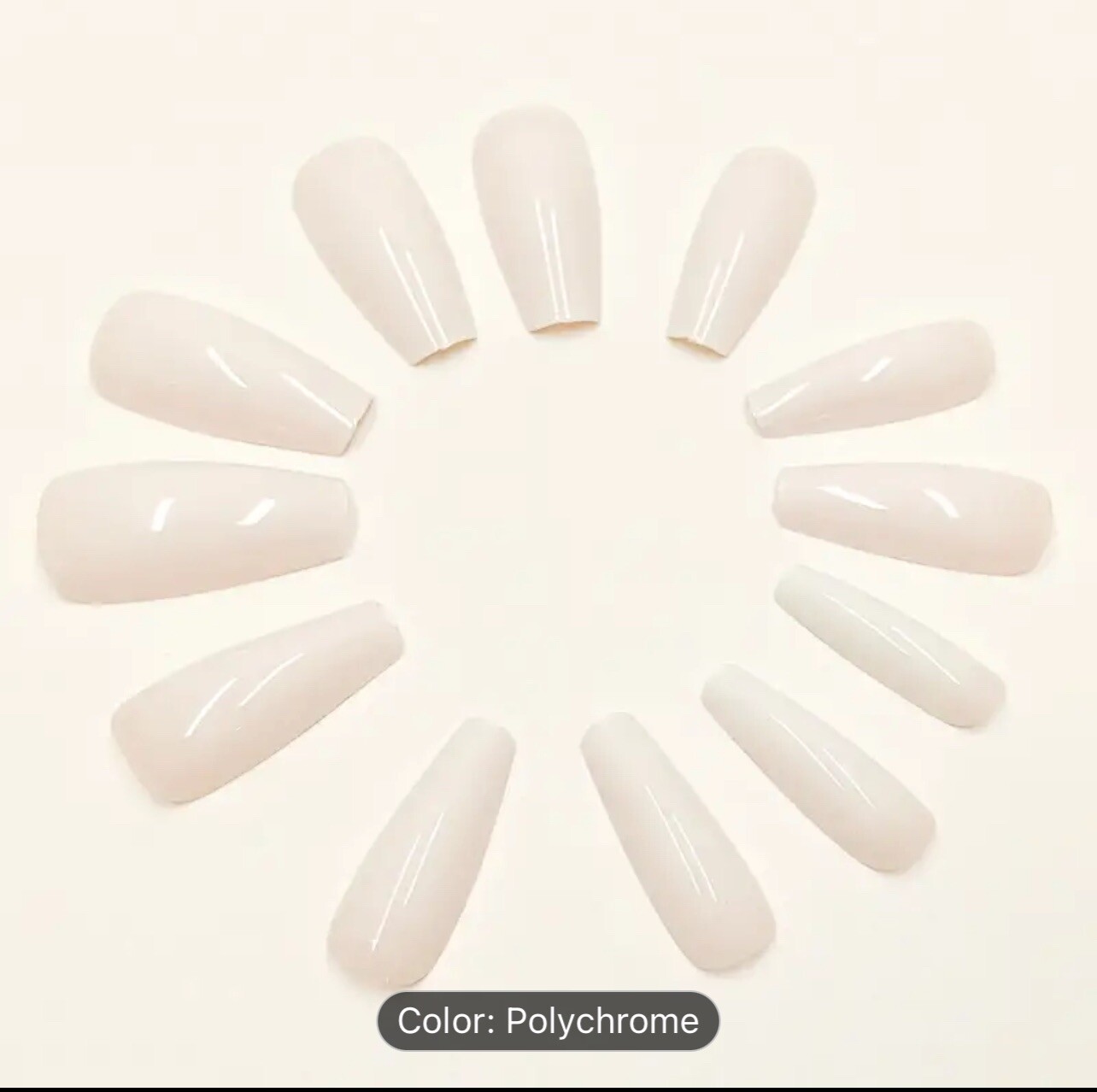 STILETTO TEARDROP *FRENCH MANI BLEND* Full Cover 24 Nail Tips Press On Glue Set!