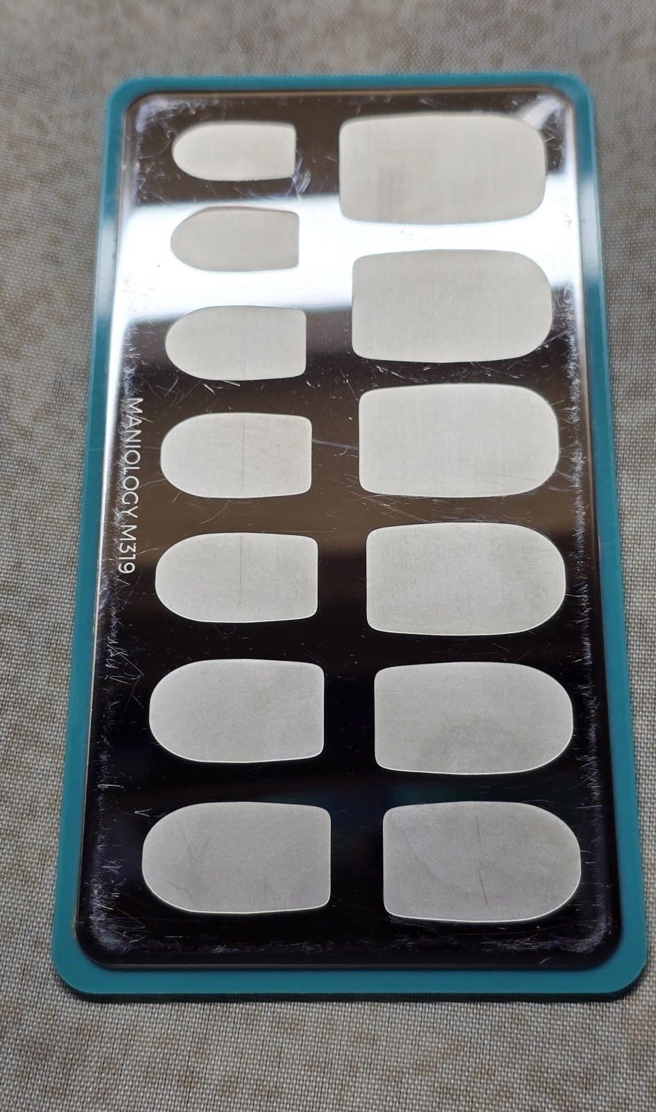 Maniology M319 Color Block Pattern Shapes Nail Stamping Plate