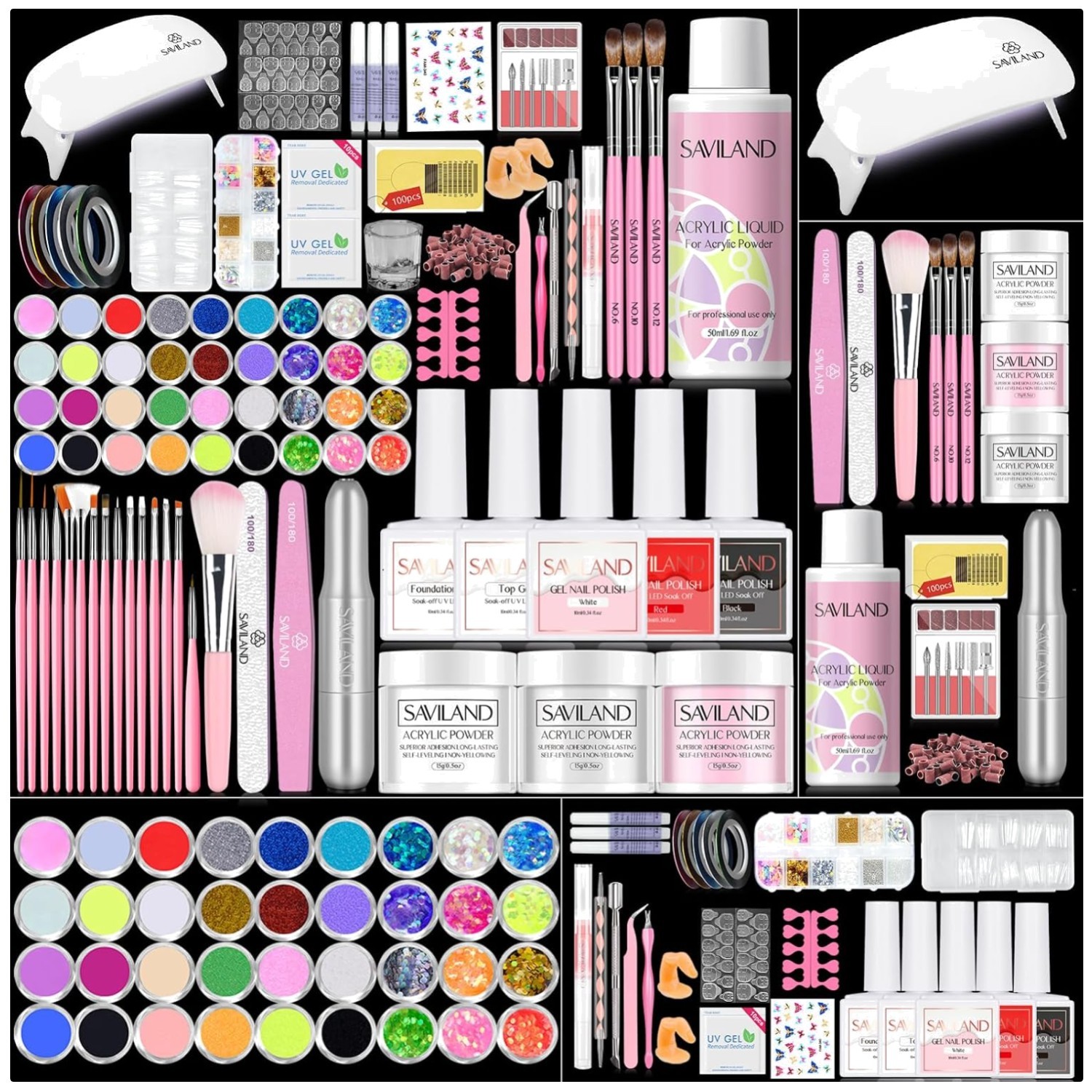 Complete Acrylic Set with Nail Drill & Gel Polish