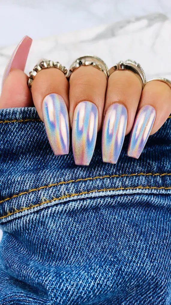 Unicorn Aurora Mirror Nail Chrome Powder Different Sizes Rainbow 1 2 & 3 gram UK