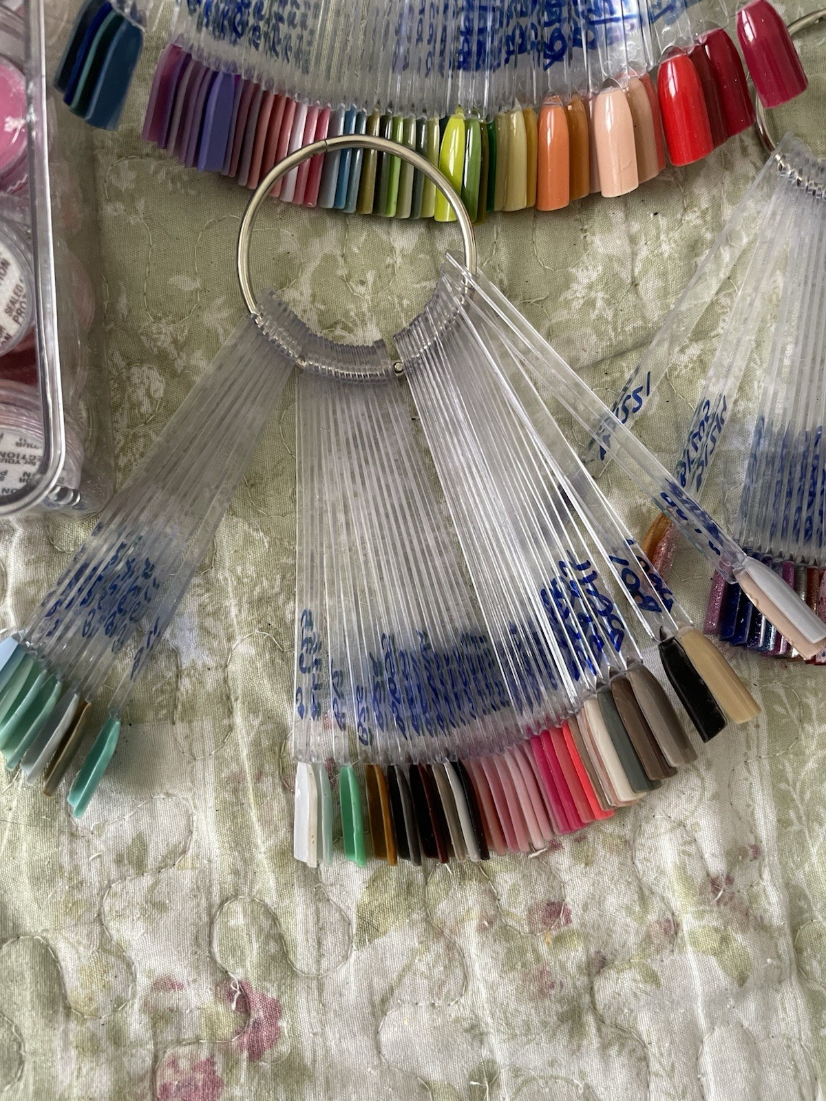 Professional Nail Art Lot Of 200+ Items Color Powder Nail Tips Organizers Etc
