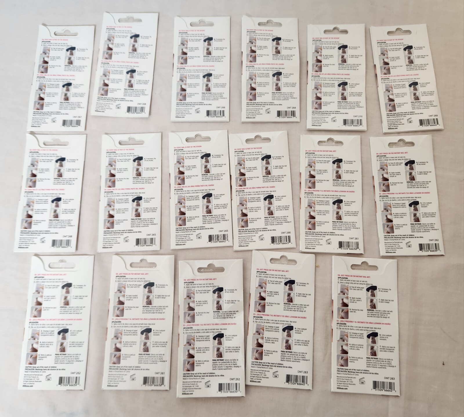 KISS BeLinked Marbleized Nail Accent Strips Fashion Design Lot of 17