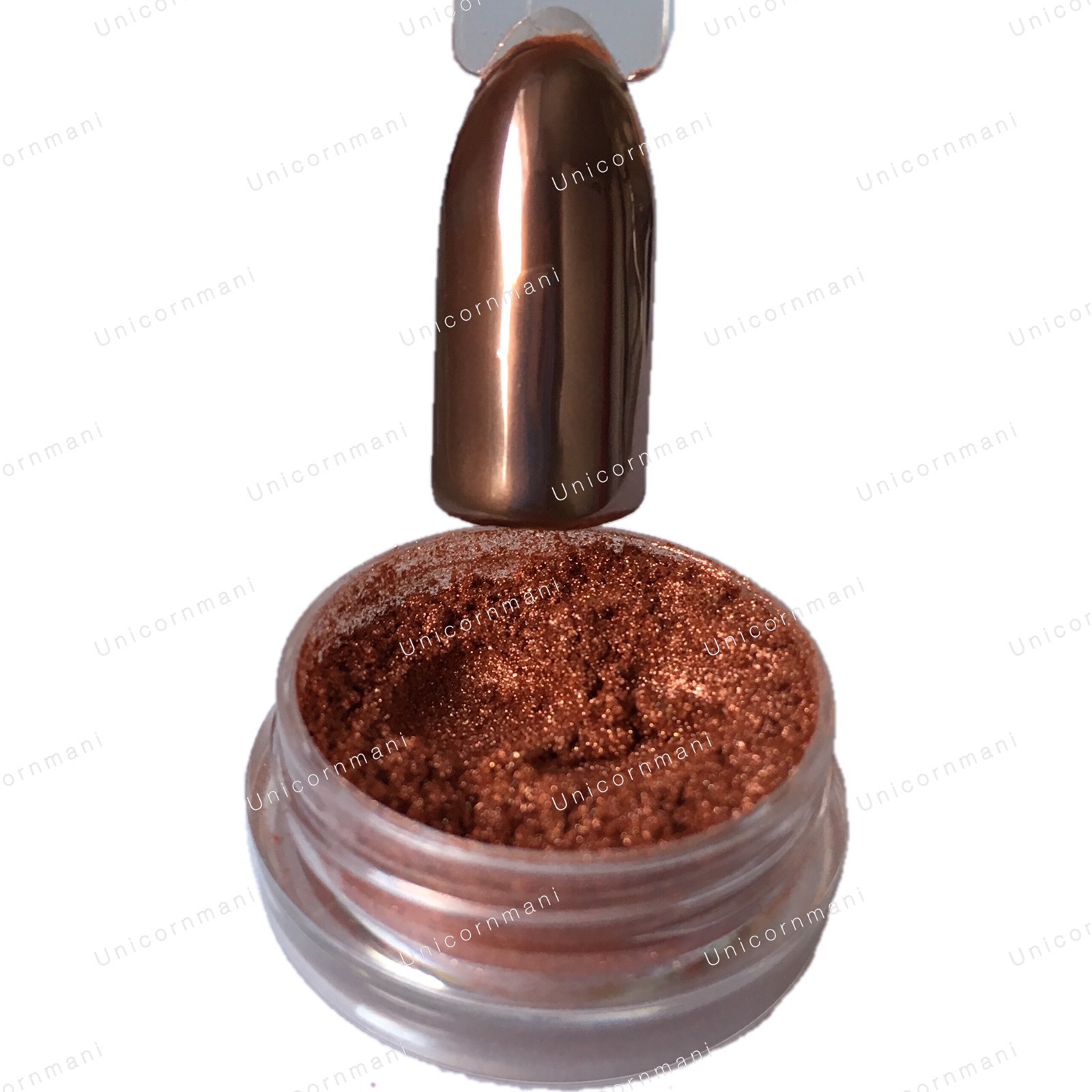 COPPER NAILS POWDER BRONZE Mirror Chrome Effect Pigment Nail Art UK SELLER (u)