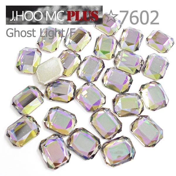 J.HOO Crystal 7602 Emerald Cut Flat Back Rhinestones 8×6mm Nail Art (10pcs)