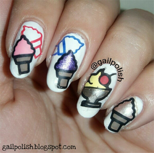 NEW NJX 009 Manicure Nail Art Stamp Template Food Dessert Design Image Plate