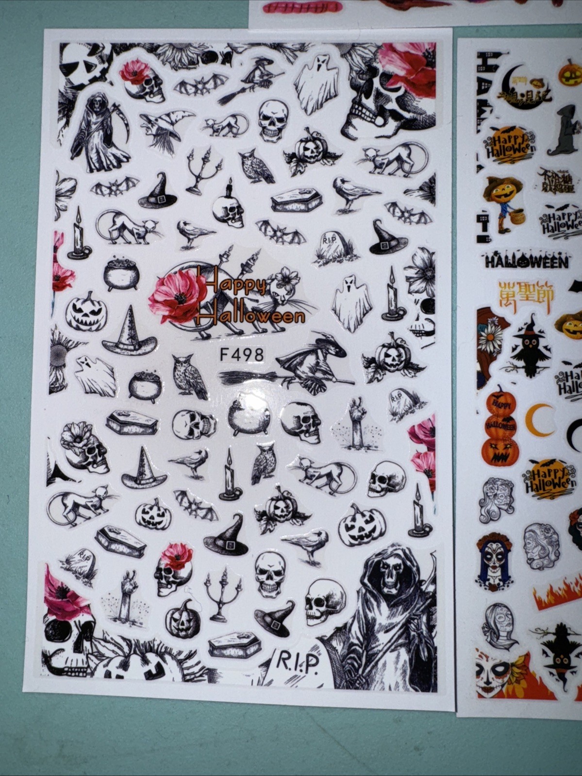 Halloween Nail Stickers Pumpkins Ghost Skull Ect Nail Art Stickers Nail Decal