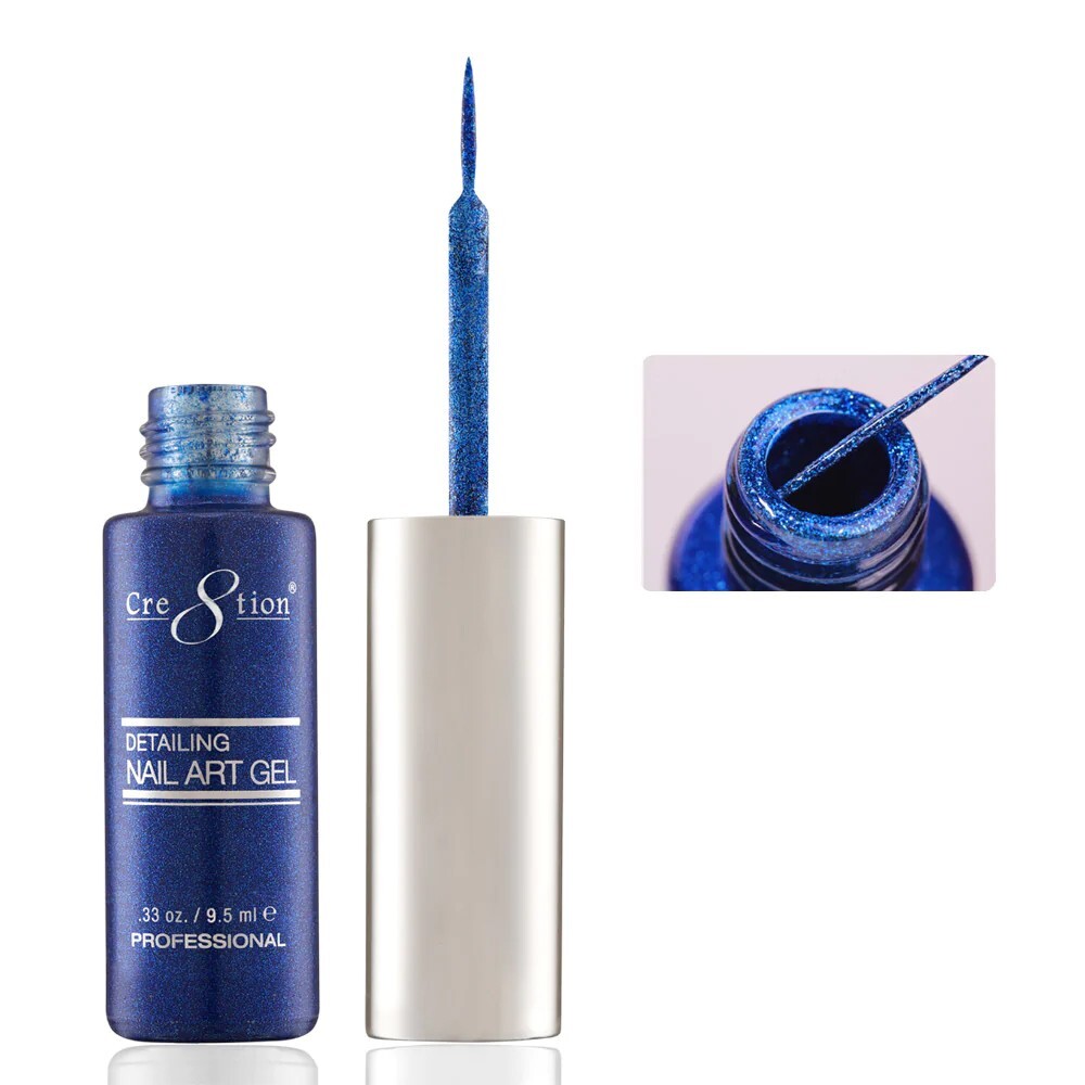 Cre8tion Detailing Nail Art Gel .33 Oz – #39 Blue Platinum