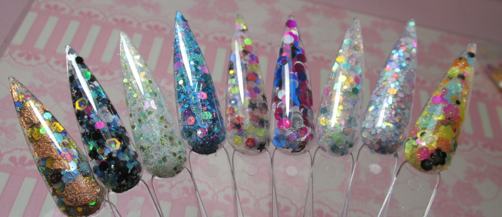 40 pieces Glitter Bundle for nail art