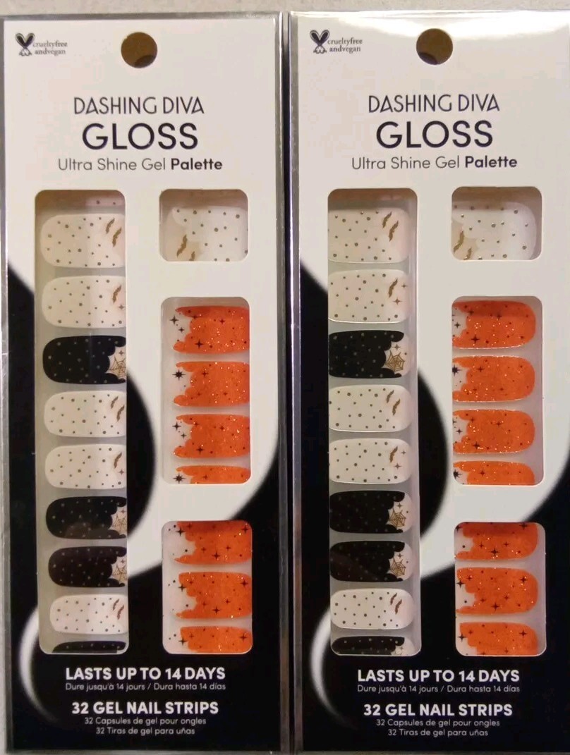 2 Dashing Diva Gloss Ultra Shine Gel Palette 64 Nail Strips GS517 Witching Hour
