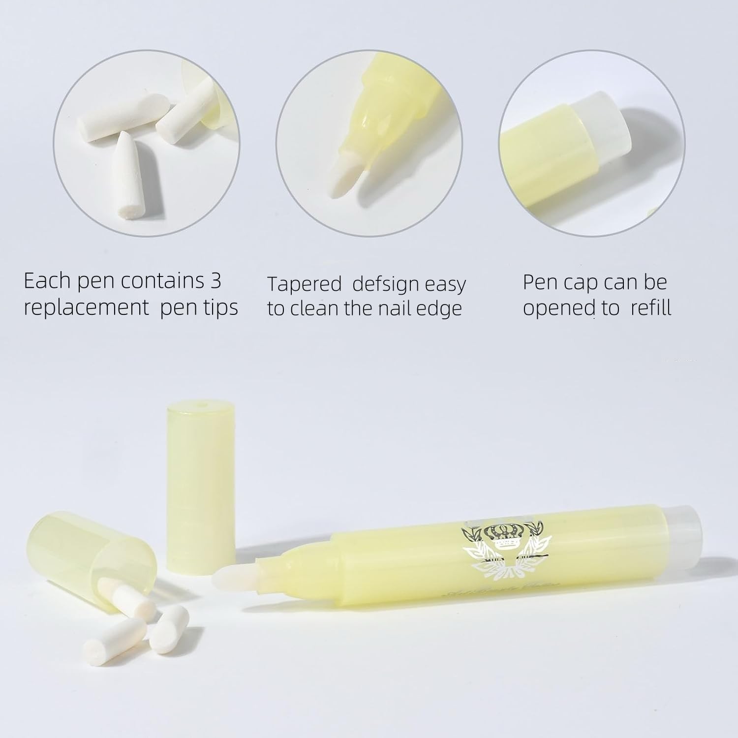 Nail Polish Corrector Pen, 4Pcs Remover Tool with 20pcs Tapered…