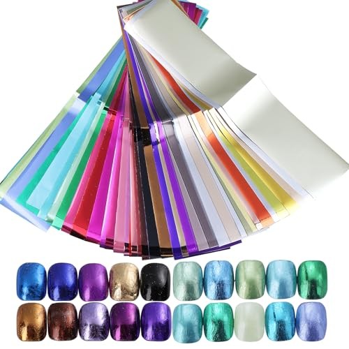 Nail Art Foils Transfer Stickers 50 Colors Metallic 50 Colors Metallic Foils