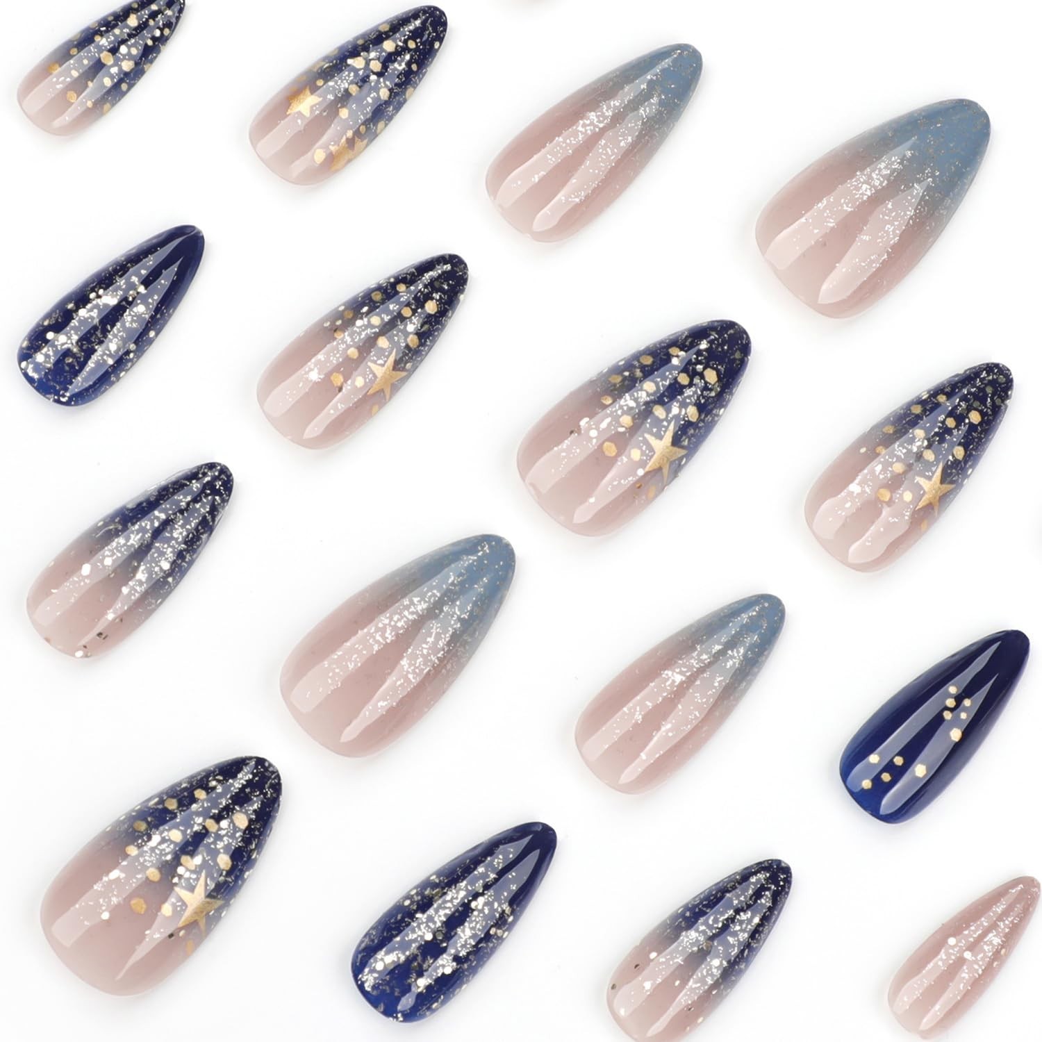 24Pcs French Press On Nails Short Oval Red Hawaii Flower Summer Stick On Nail