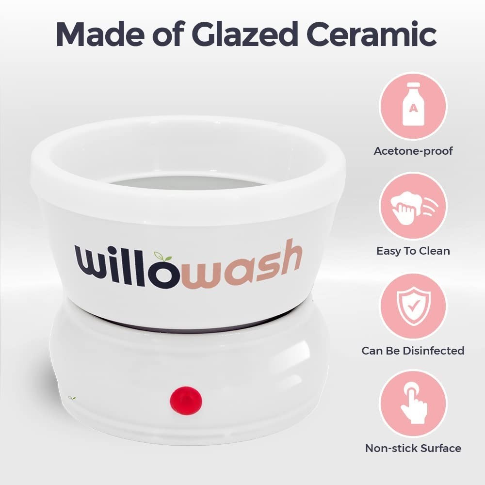Professional Nail Soaking Bowl with Warmer Plate – Willowash Acrylic Remover Kit