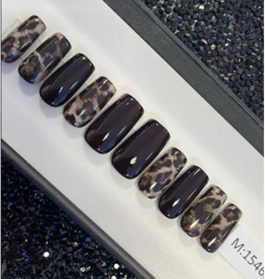 Camouflage Nail + Custom Box | Marble Type Nail | Square Type Nail | M or L