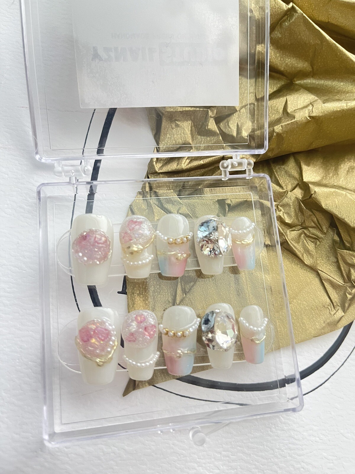 🔥CUSTOM Gel Press On False Nails set /short nail/Handmade size：S：15 11 12 11 9