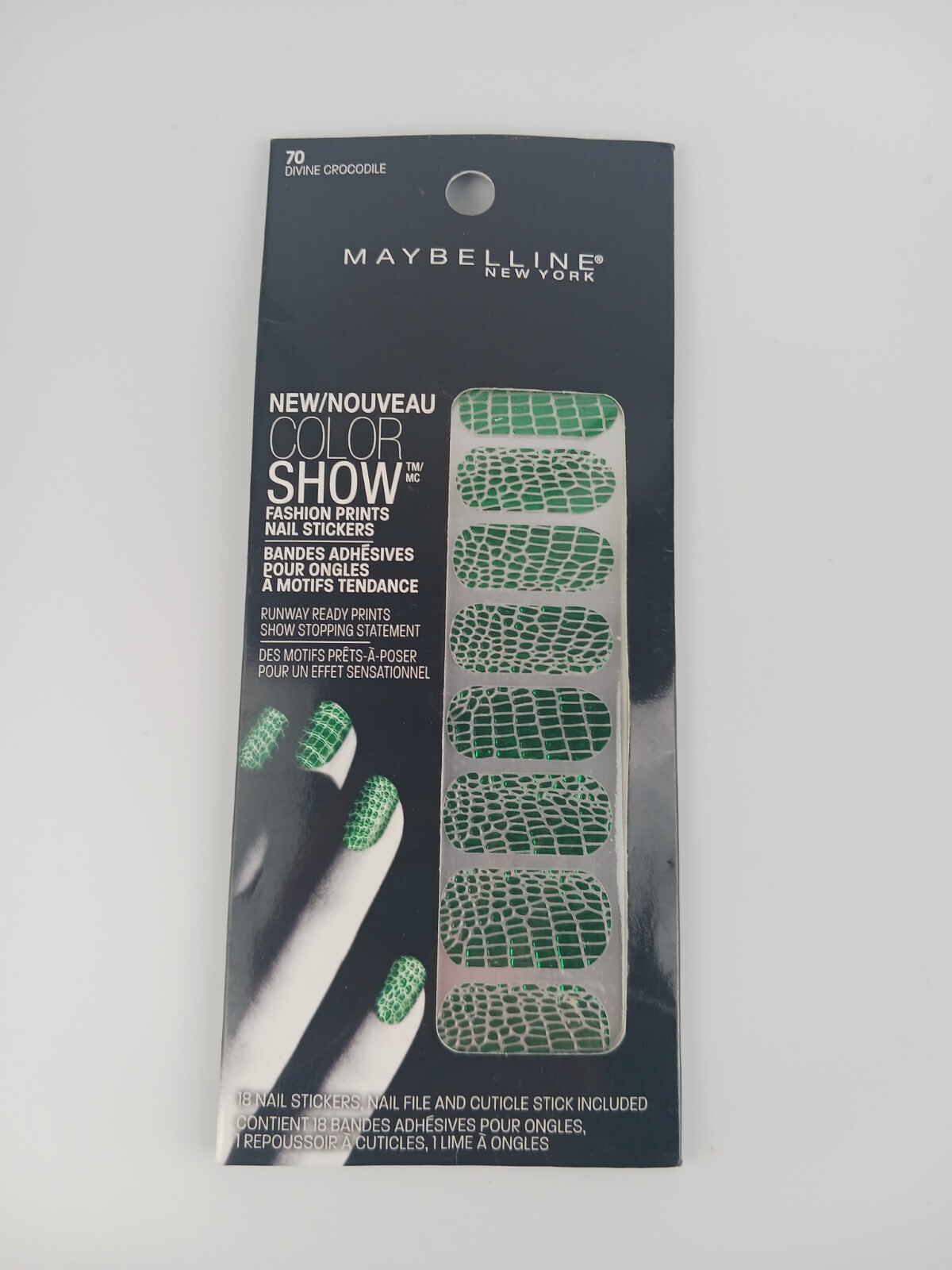 5 PACK MAYBELLINE COLOR SHOW FASHION PRINT 18 NAIL STICKERS 30,60,70,80,20