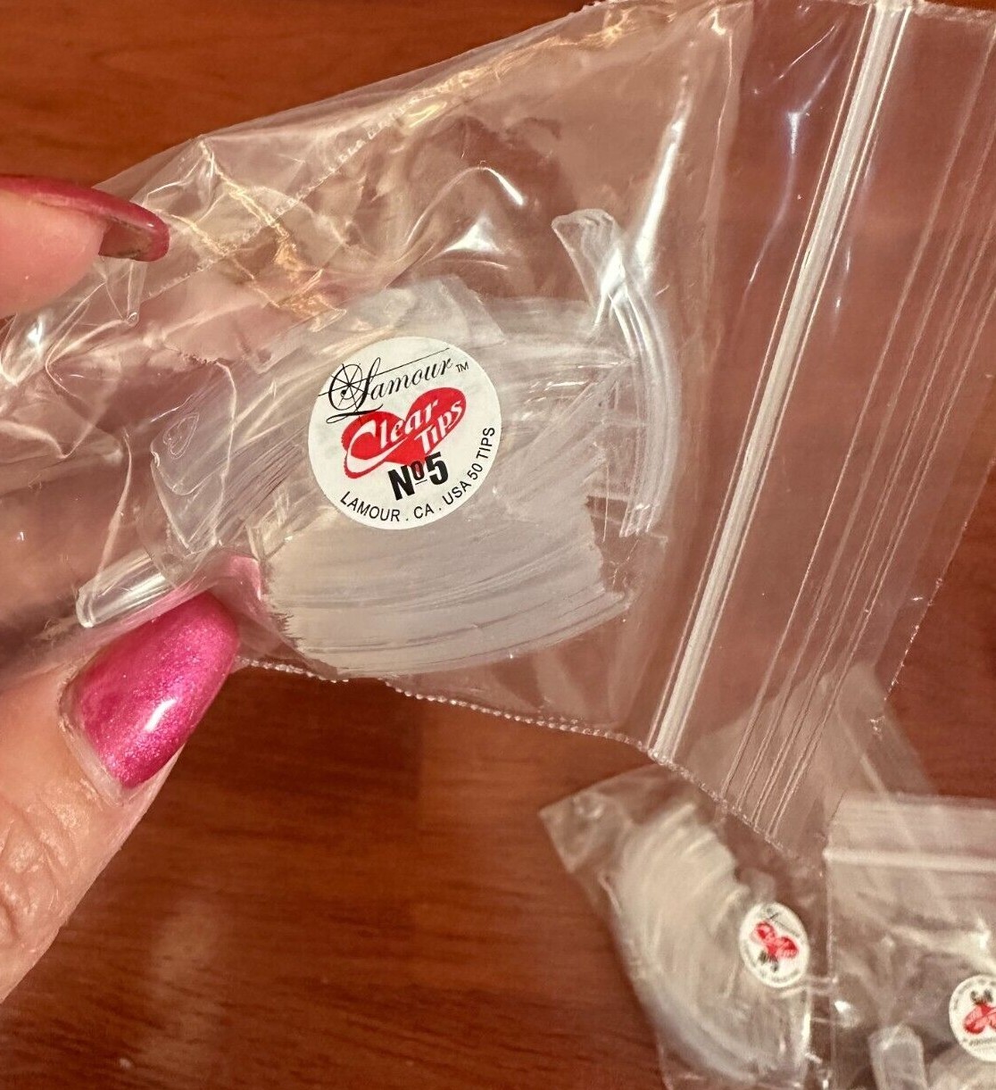 Lamour Nail Tips Crystal Clear – 50ct/bag – (CHOOSE FROM SIZE 0-10) *