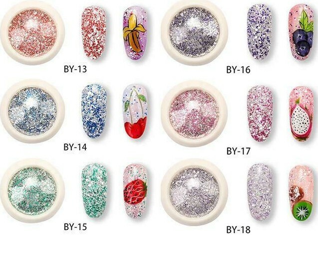 Metallic Neon Chunky Glitter Powder Different Size Sequins Nails Decoration Mix