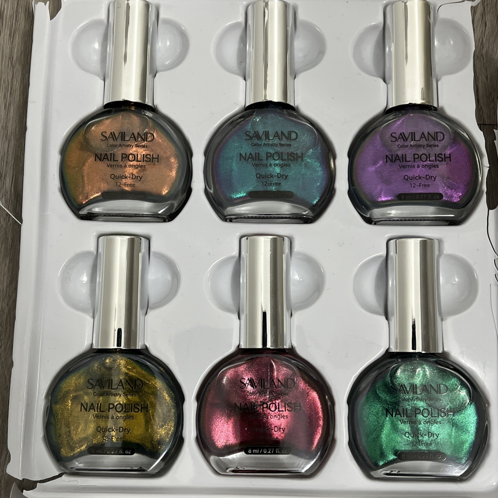 Saviland color artistry series nail polish set quick dry lot of 6