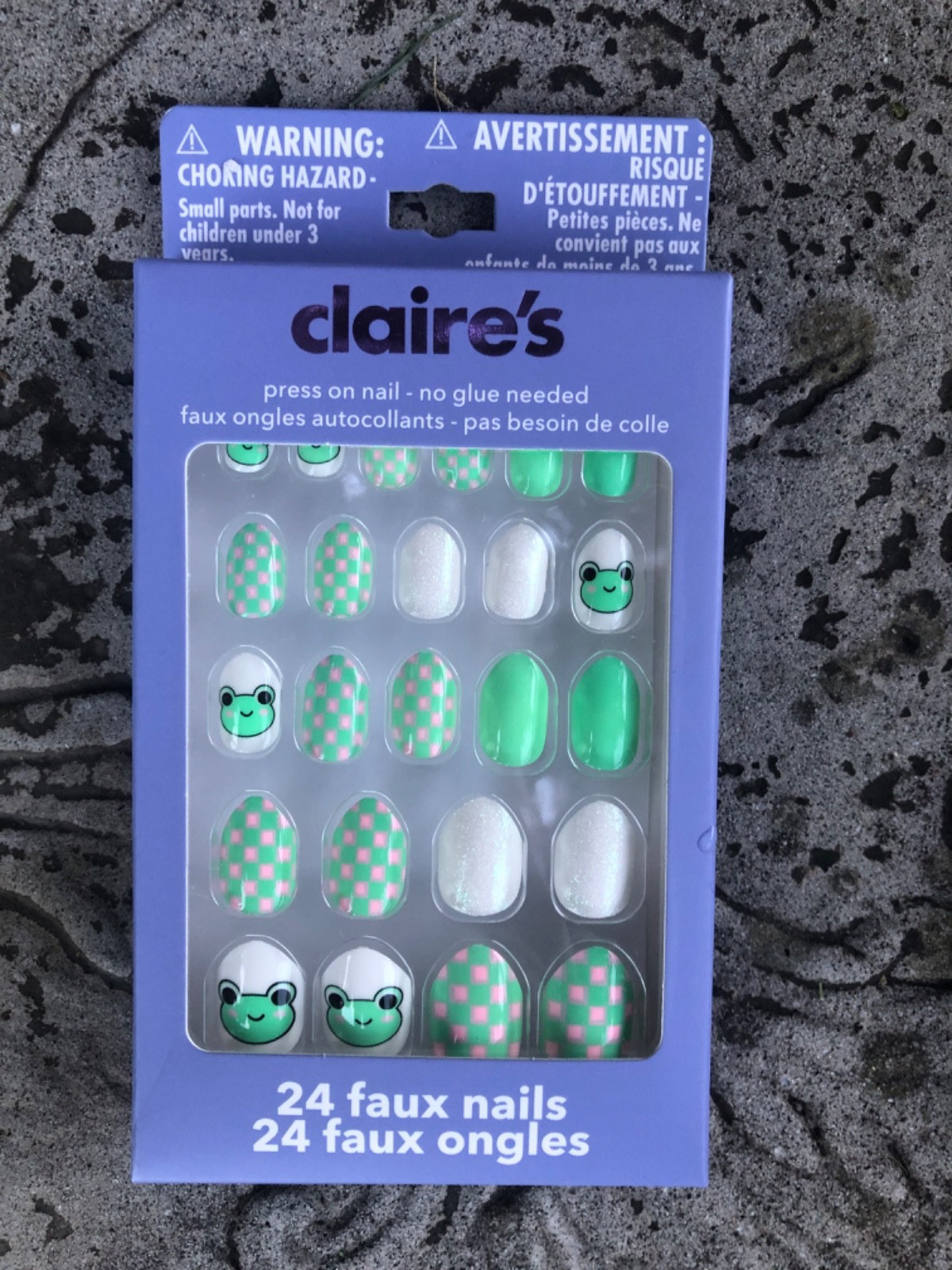 Lot Of 5 Claire’s Press On Nails For Girls 24 Total NIB