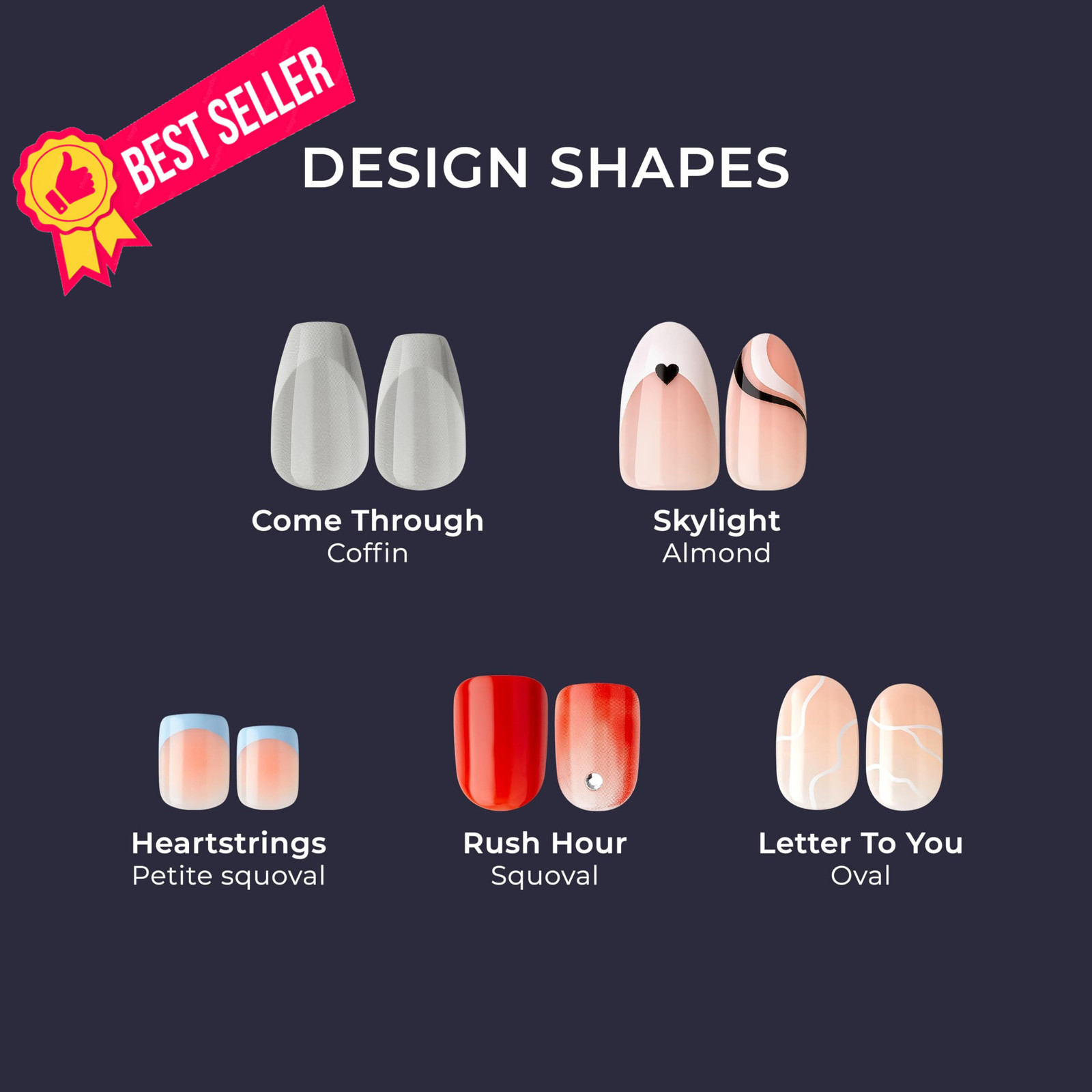 Kiss Impress Design Press On Nails, 33 Count (Pack of 1), Endlessly