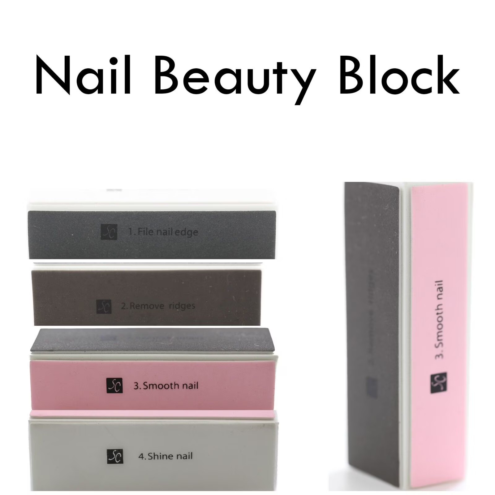 Ontel Nail Buffer Block 4-in-1 Nail Beauty Solution – 10 Pack