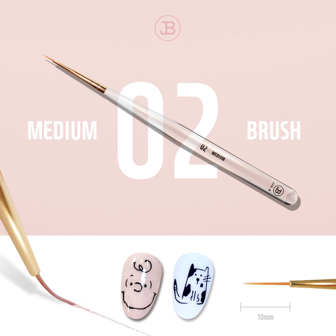 GRACIA JIN.B Ivy Nail Brush 7pcs Set with Case Liner Art Gel Brush Korea