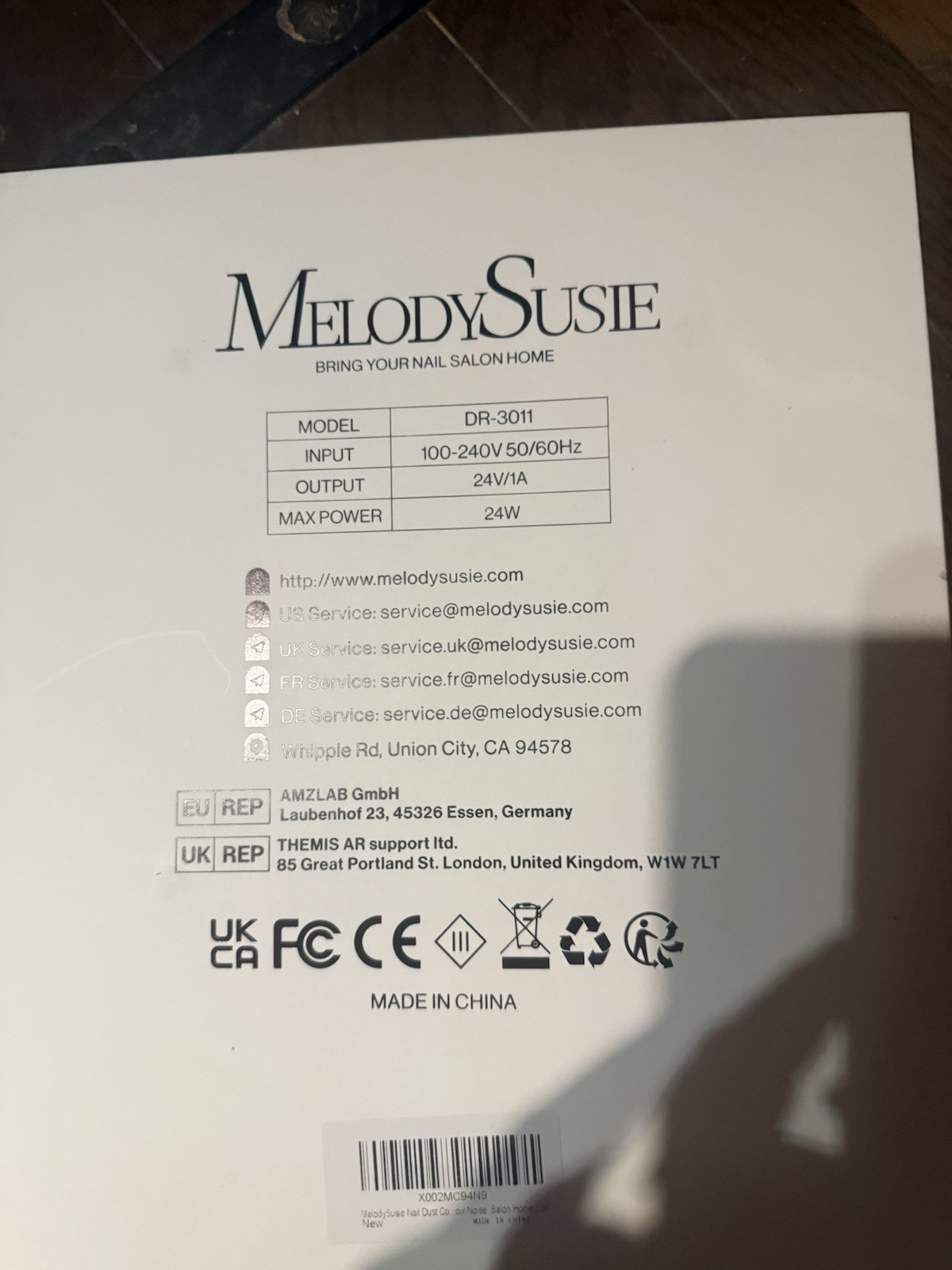 MelodySusie Professional Nail Dust Collector New In Box