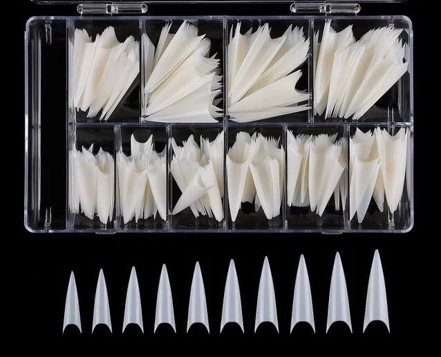 TIPS STILETTO LONG Natural CON 500PC Ultimo 413875