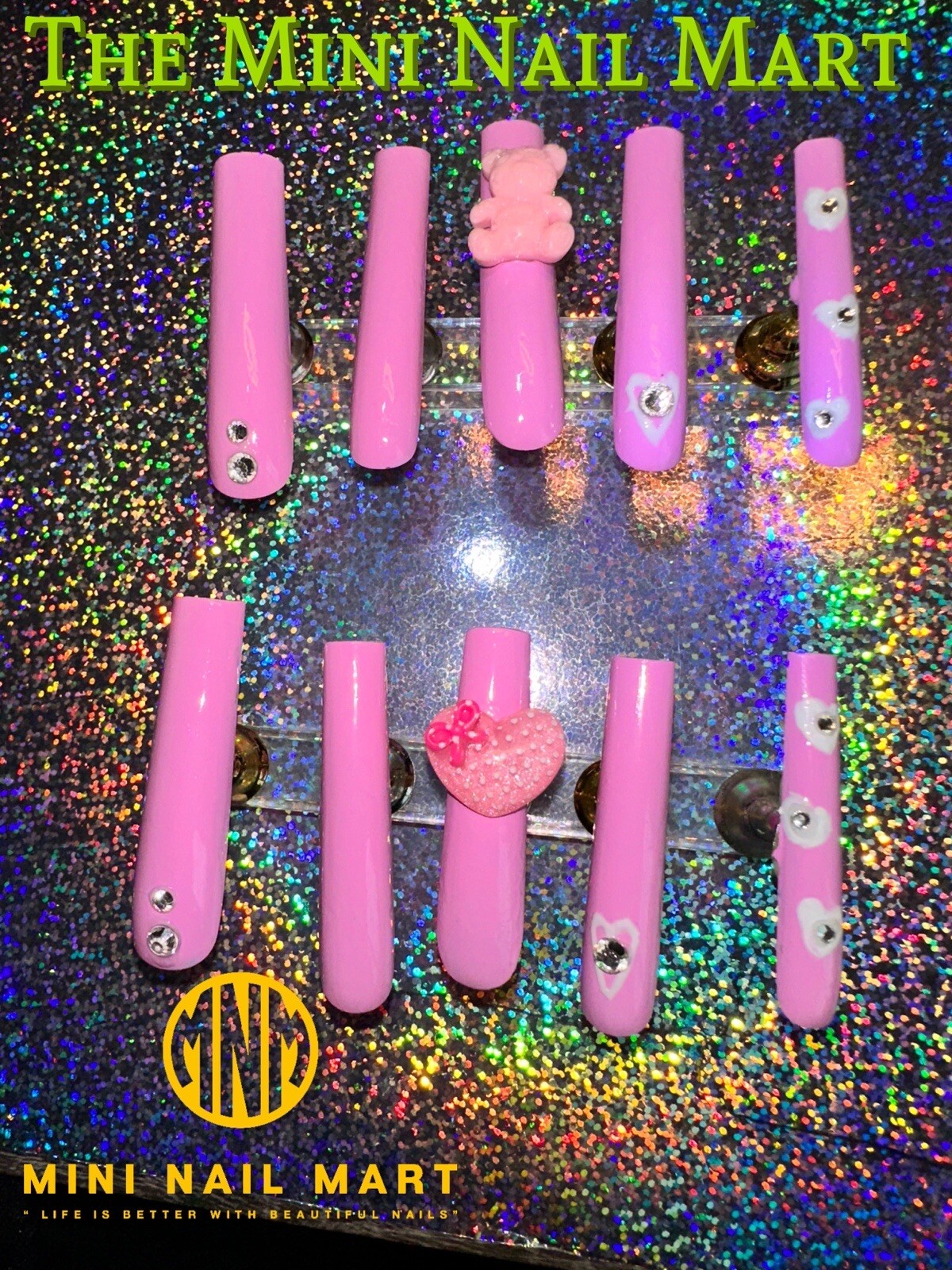 Handmade Custom Press on Nails 2X Long Square